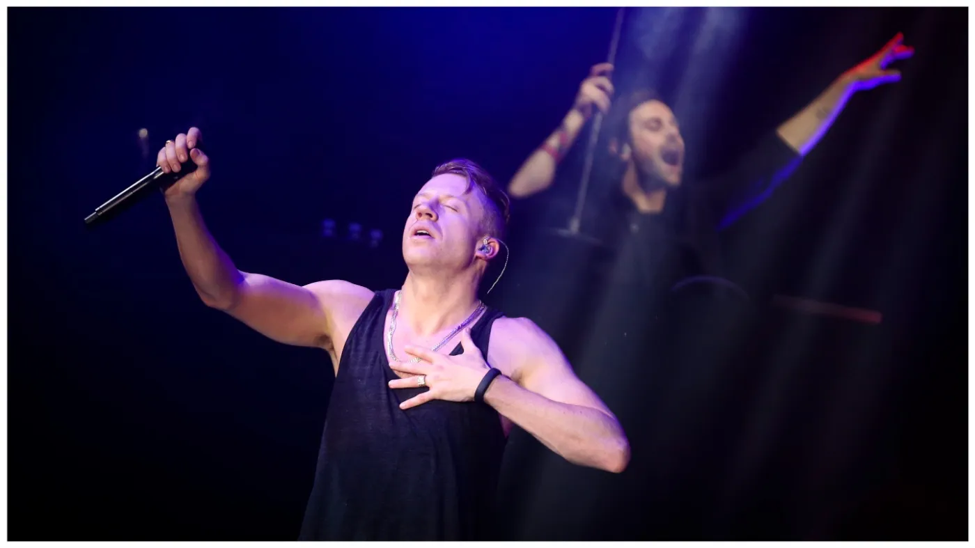 Rapper Macklemore performs.