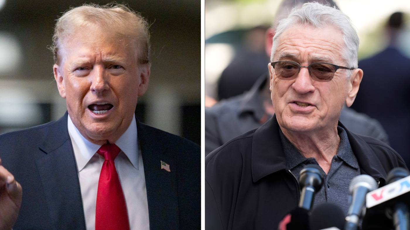 President Trump, left, and actor Robert De Niro.