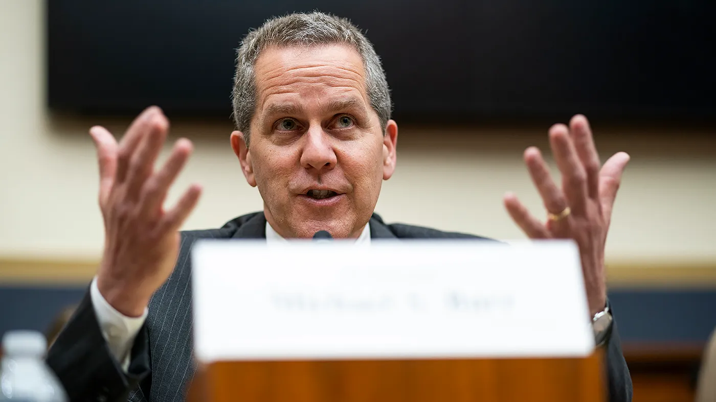 Michael Barr, Vice Chairman for the Board of Governors of the Federal Reserve, answers a question during a House Financial Services Committee oversight hearing of financial regulators on Wednesday, May 15, 2024.