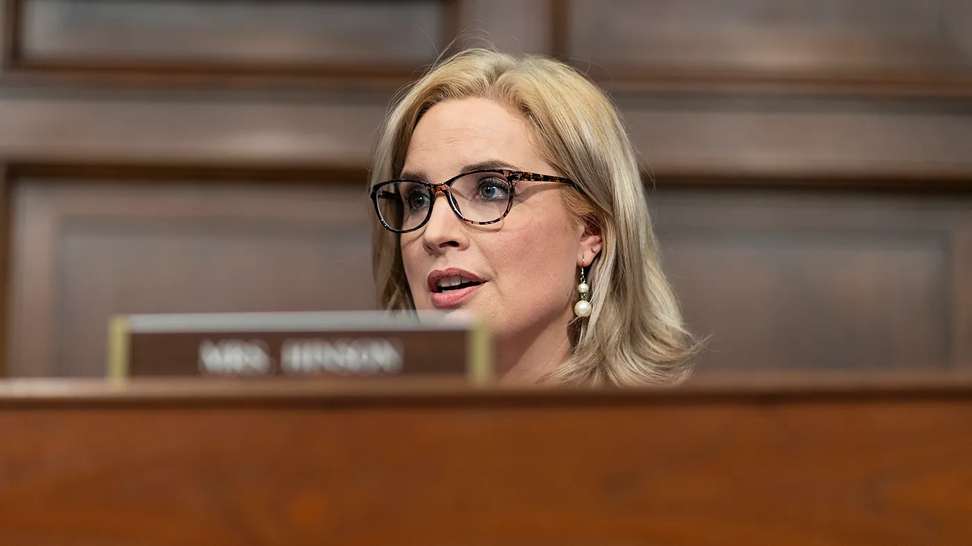 Rep. Ashley Hinson (R-Iowa) questions Lina Kahn, commissioner of the Federal Trade Commission, during a House Appropriations Subcommittee hearing to discuss the fiscal 2025 budget for the commission, May 15, 2024.