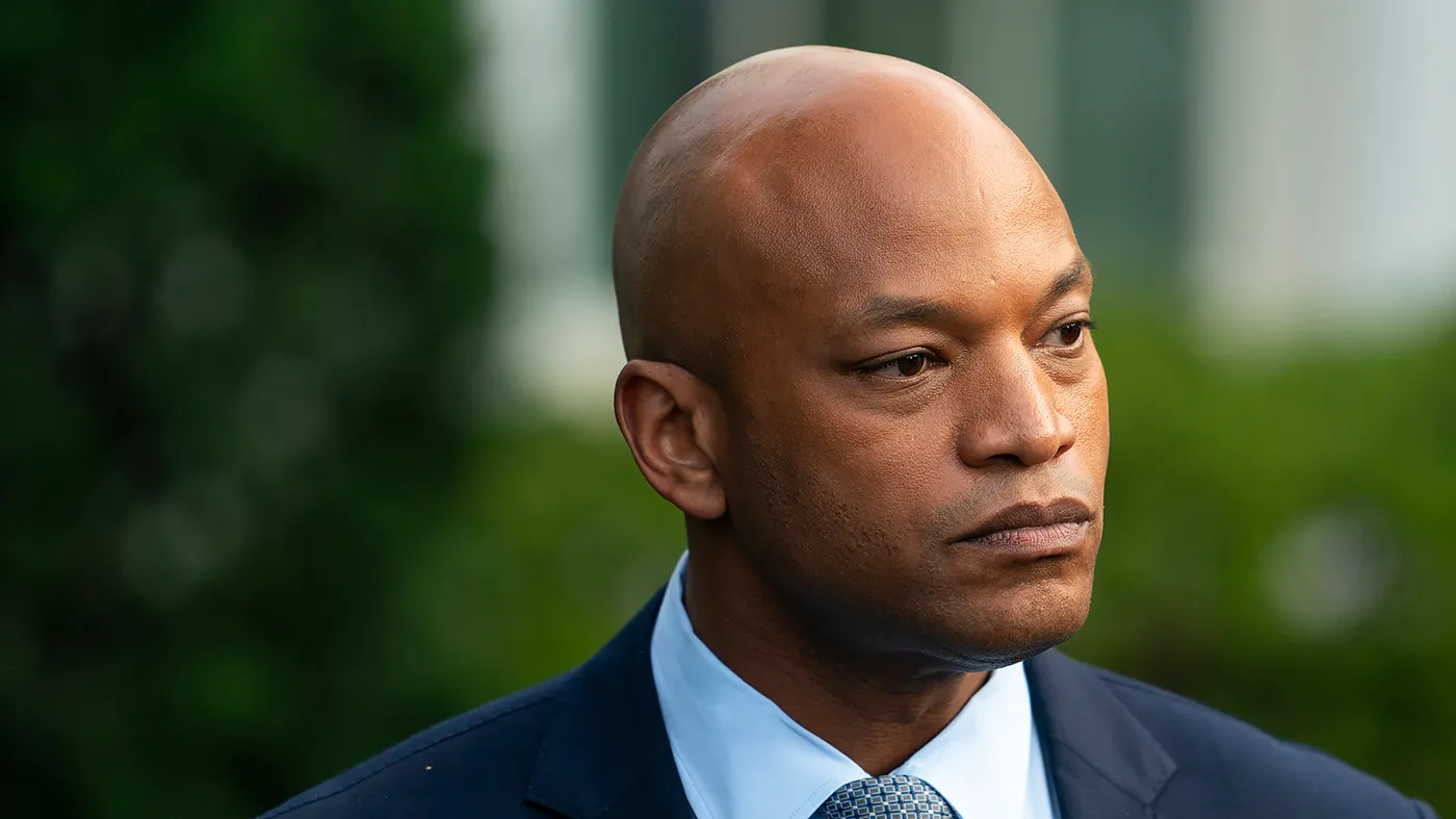 Maryland Gov. Wes Moore (D) is seen following a meeting with President Biden and Democratic governors at the White House in Washington, D.C., on July 3, 2024.