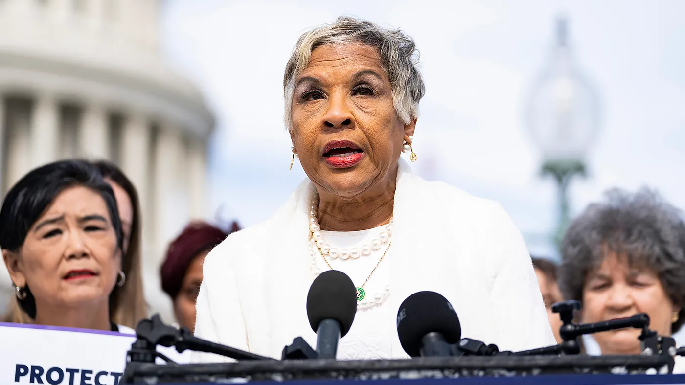 Rep. Joyce Beatty (D-Ohio) speaks at a Pro-Choice Caucus press conference regarding the ongoing fight for reproductive freedom, highlighting the stories of patients, providers, and advocates attending the State of the Union address at the Capitol on Thursday, March 7, 2024.