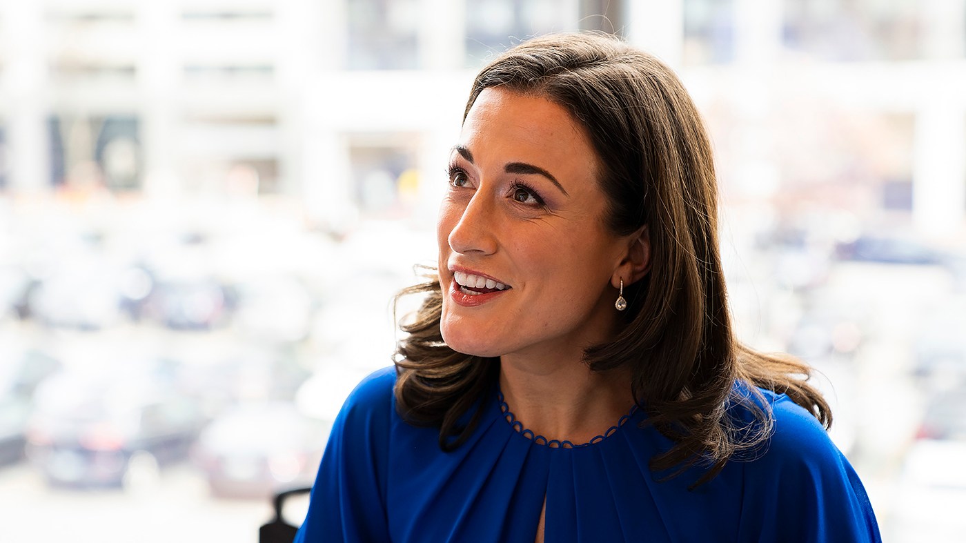 Former White House aide Cassidy Hutchinson signs her book during the Principles First Summit at the Conrad Hotel in Washington, D.C., on Saturday, February 24, 2024.