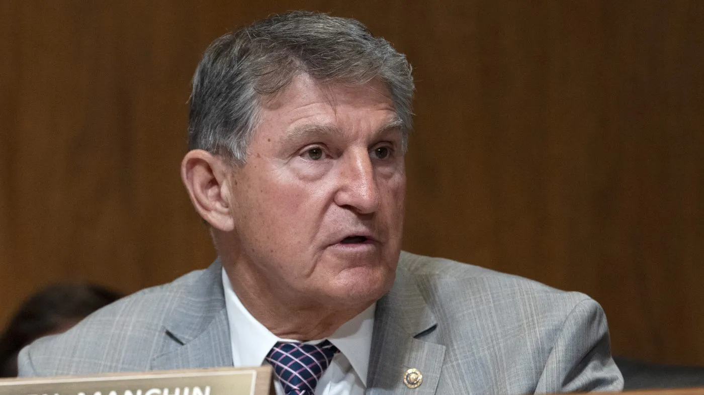 Then-Sen. Joe Manchin (I-W.Va.) listens as Treasury Secretary Janet Yellen responds to a question by Sen. John Kennedy (R-La.) during a Senate Appropriations Subcommittee on Financial Services and General Government hearing, June 4, 2024, on Capitol Hill in Washington.