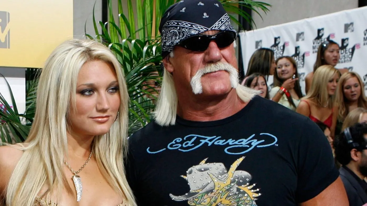 Hulk Hogan and his daughter Brooke arrive at the 2006 MTV Video Music Awards in New York, Aug. 31, 2006. (AP Photo/Stuart Ramson, File)