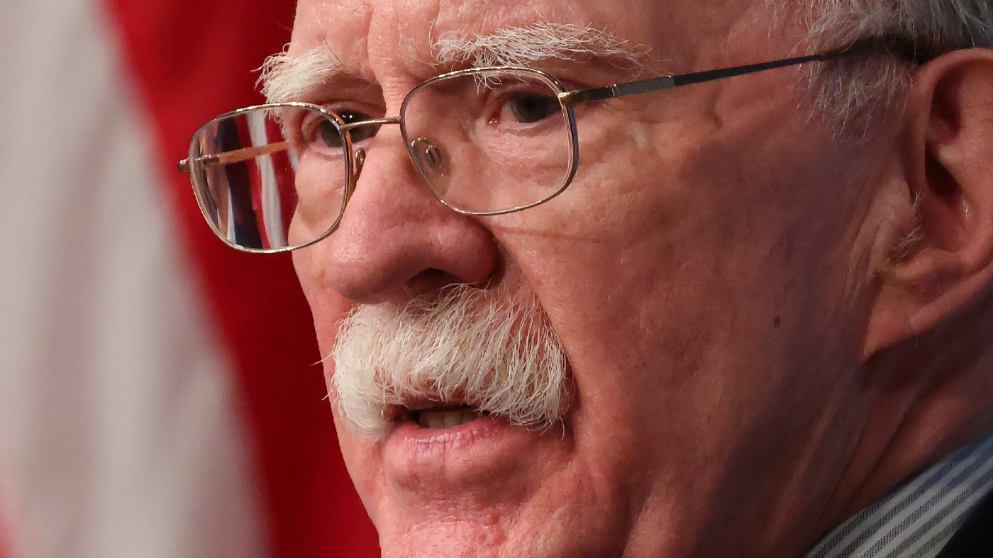 John Bolton speaks at Harvard Kennedy School’s John F. Kennedy Jr Forum, Sept. 29, 2025, in Cambridge, Mass.