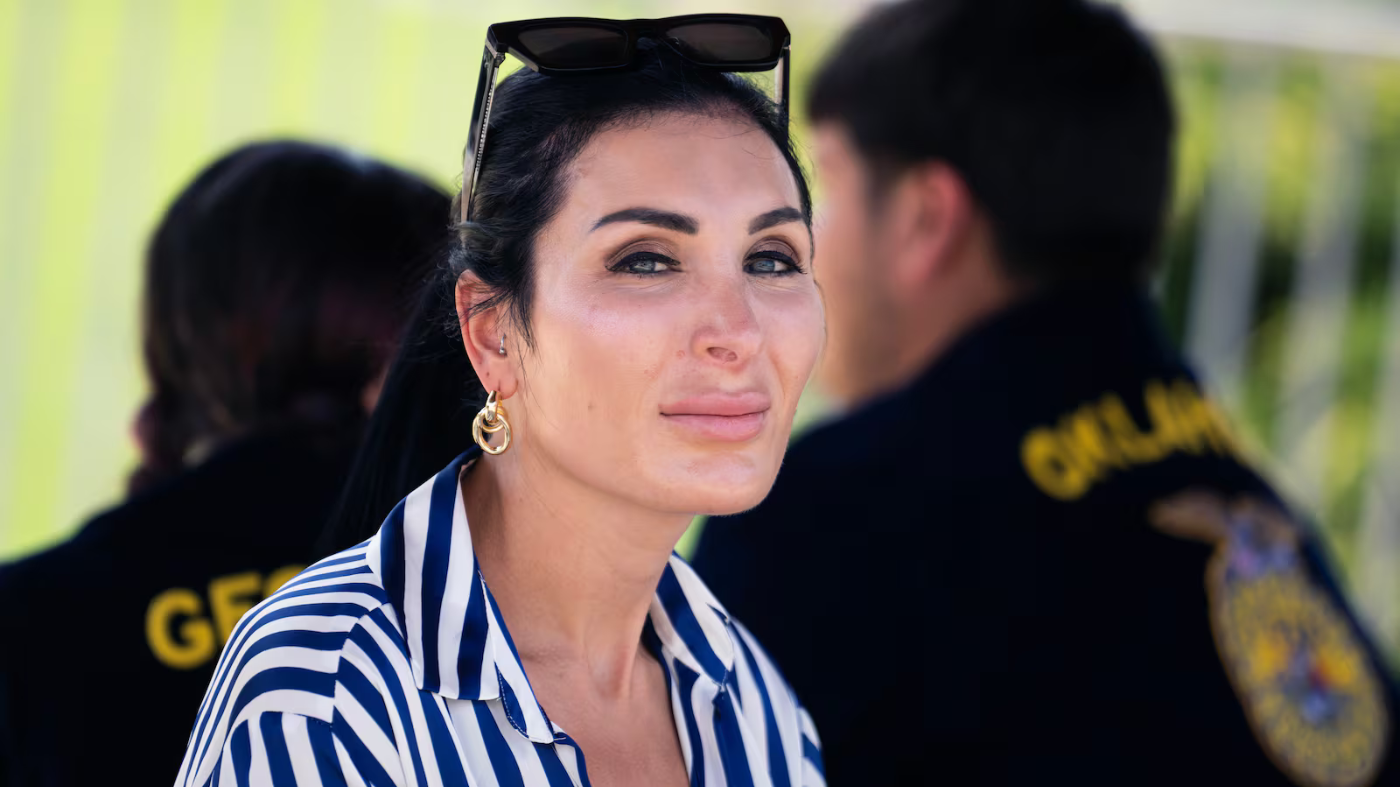 Conservative activist Laura Loomer is seen outside the U.S. Capitol, June 12, 2025.