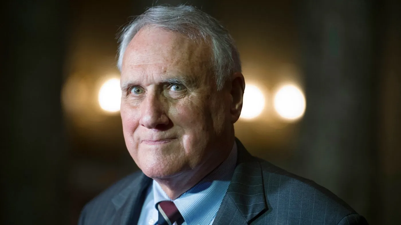 Then-Sen. Jon Kyl (R-Ariz.) waits to be sworn in as a U.S. senator by Vice President Mike Pence in at the Old Senate Chamber on Capitol Hill in Washington, Sept. 5, 2018.