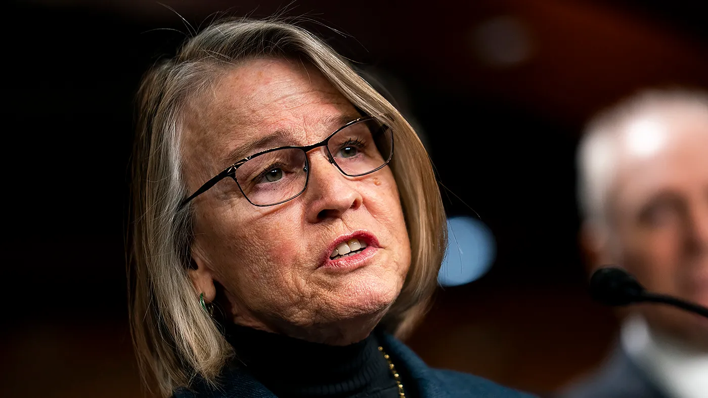 Rep. Mariannette Miller-Meeks (R-Iowa) addresses reporters after a closed-door House Republican conference meeting on Tuesday, December 16, 2025.