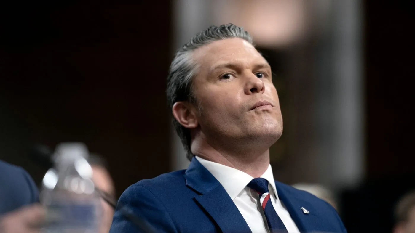 Secretary of Defense Pete Hegseth testifies before the Senate Armed Services Committee, on Capitol Hill, in Washington, Thursday, April 30, 2026. (AP Photo/Cliff Owen)
