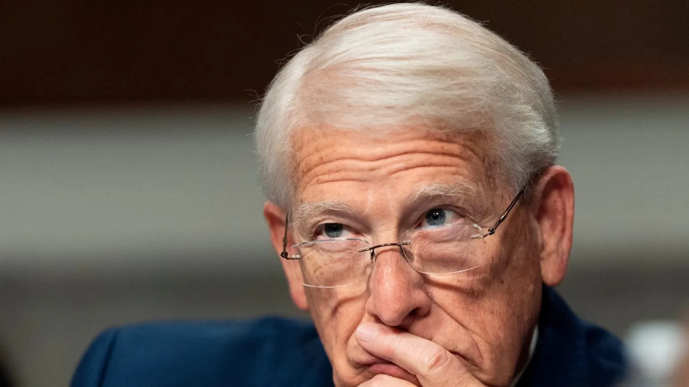 Senate Armed Services Committee Chair Roger Wicker (R-Miss.) listens to witnesses during a hearing on the budget request for the Energy Department on Capitol Hill, Wednesday, May 13, 2026, in Washington.