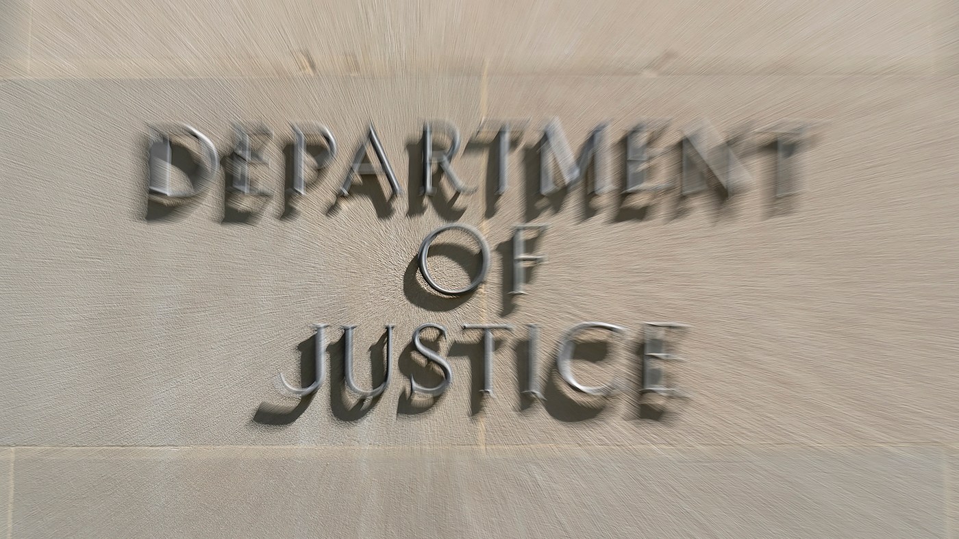 The Department of Justice in Washington, D.C., is seen on April 7, 2026.