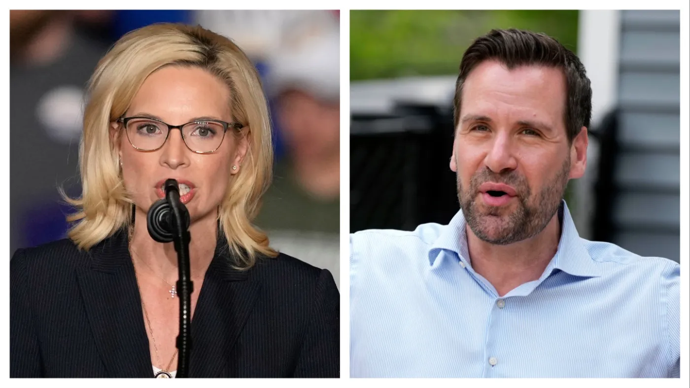 Rep. Ashley Hinson (R-Iowa) and Democratic state Rep. Josh Turek (D).