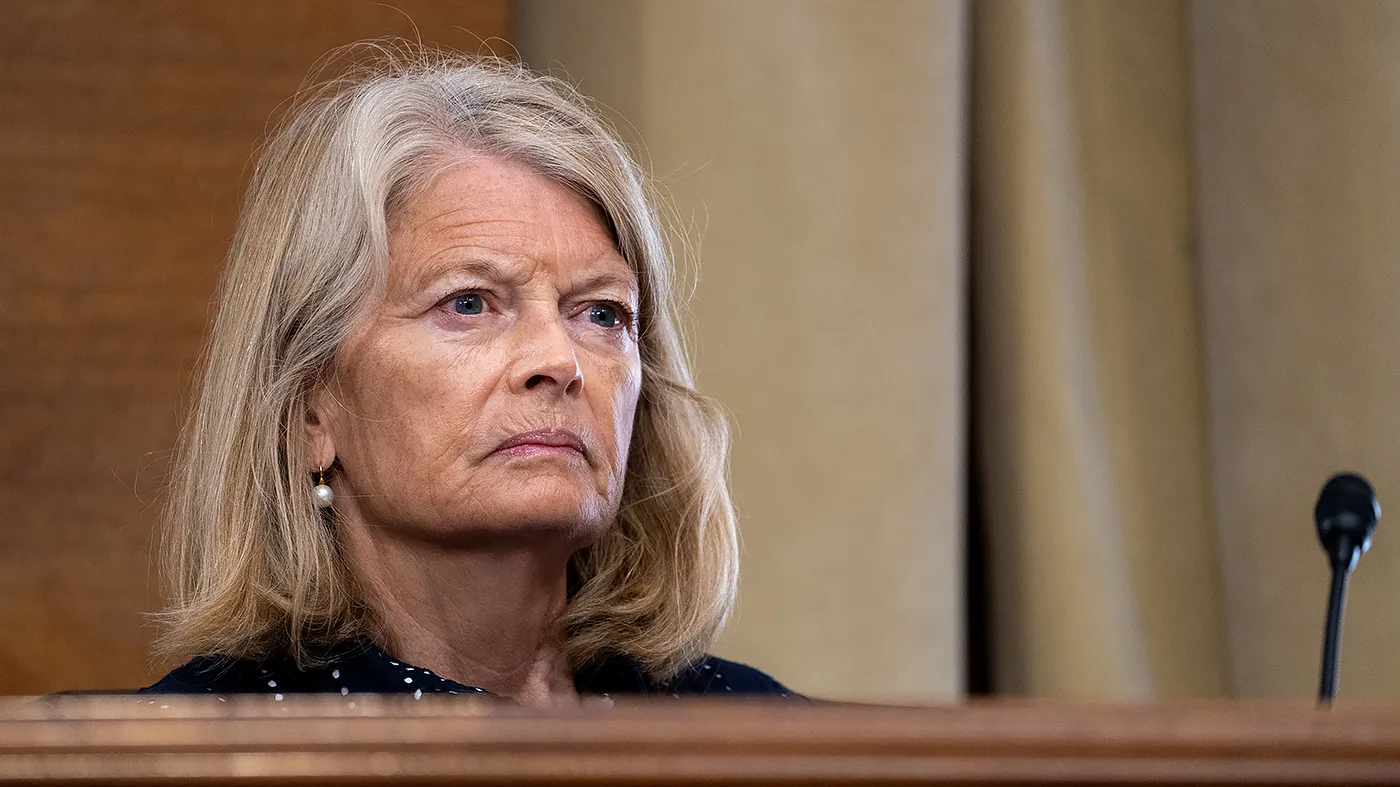 Sen. Lisa Murkowski (R-Alaska) listens to U.S. territory leaders during the Senate Energy and Natural Resources Committee hearing to examine the state of the U.S. Territories at the Capitol on June 17, 2026.