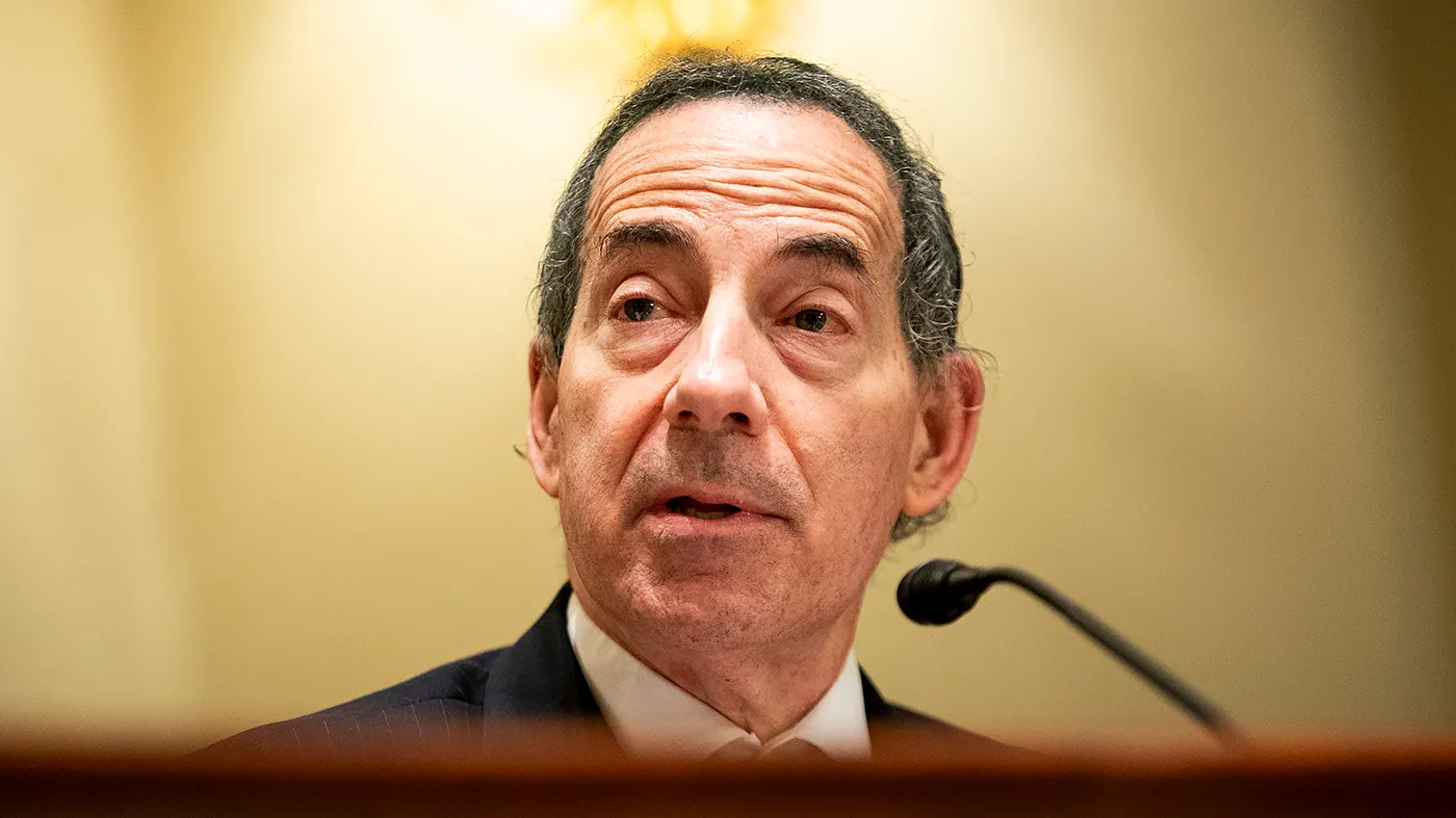 Rep. Jamie Raskin (D-Md.) gives an opening statement during a House Administration Committee hearing to investigate fraudulent donations through ActBlue on Wednesday, June 10, 2026.