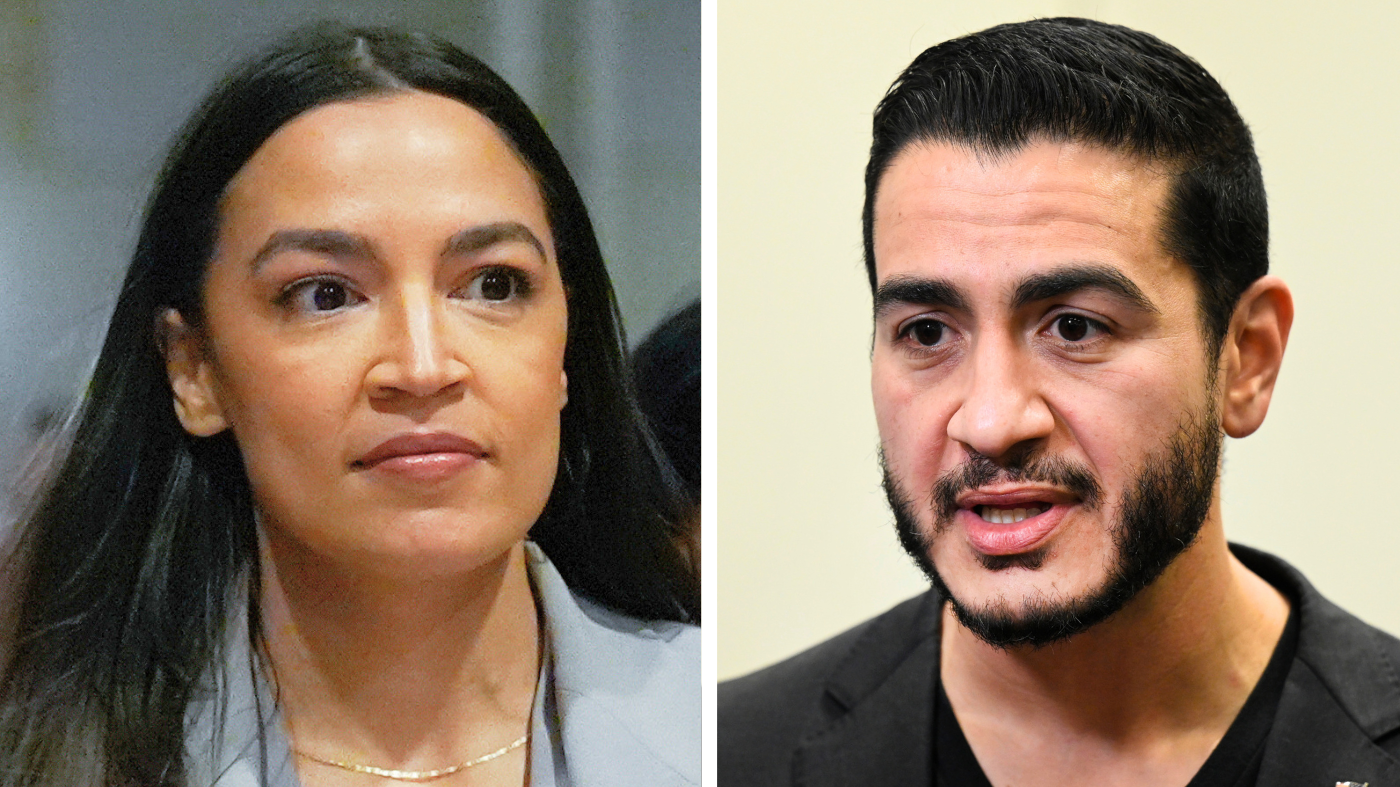 Rep. Alexandria Ocasio-Cortez (D-N.Y.), left, and Michigan Senate candidate Abdul El-Sayed (D).