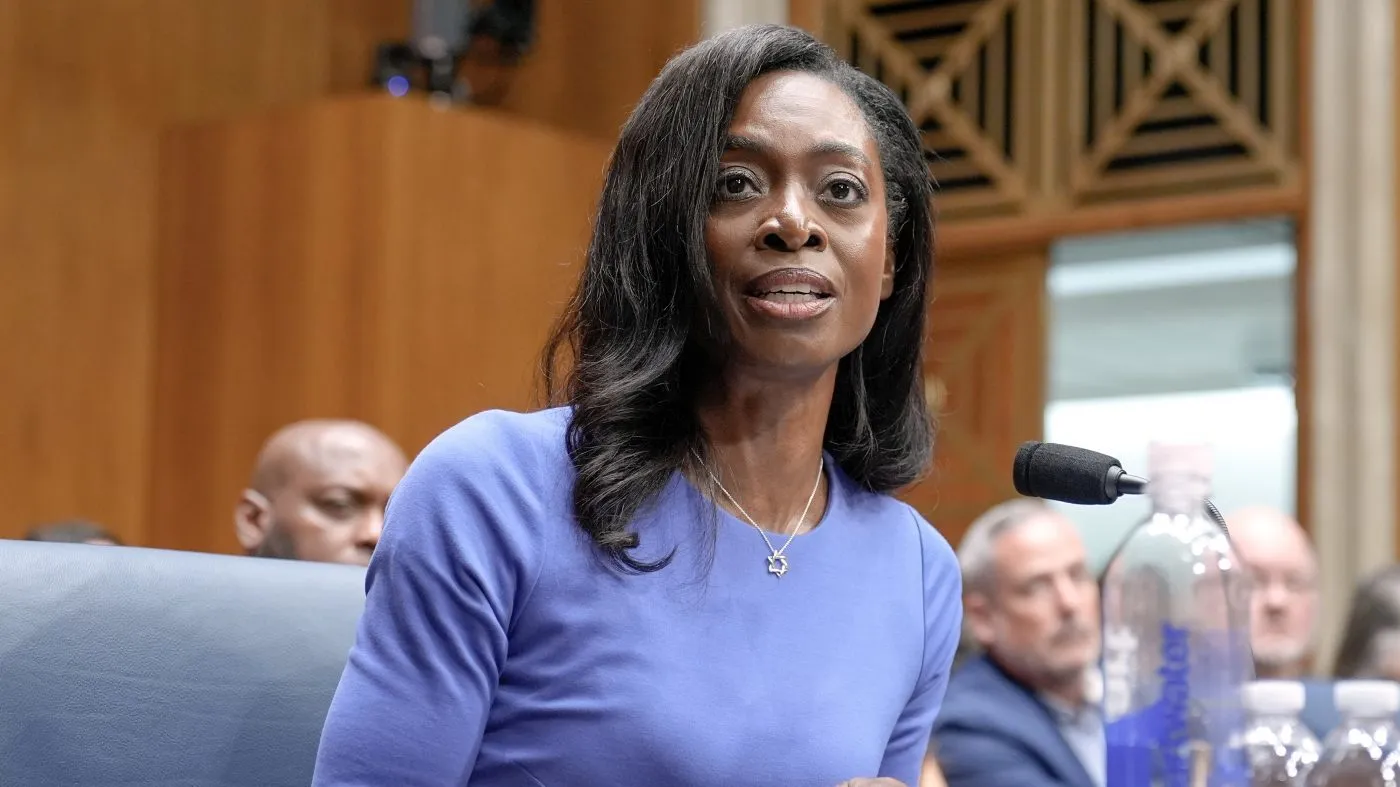 Dr. Erica Schwartz testifies during a Senate Health, Education, Labor and Pensions Committee confirmation hearing to be the director of the Centers for Disease Control and Prevention on Capitol Hill, July 15, 2026, in Washington.