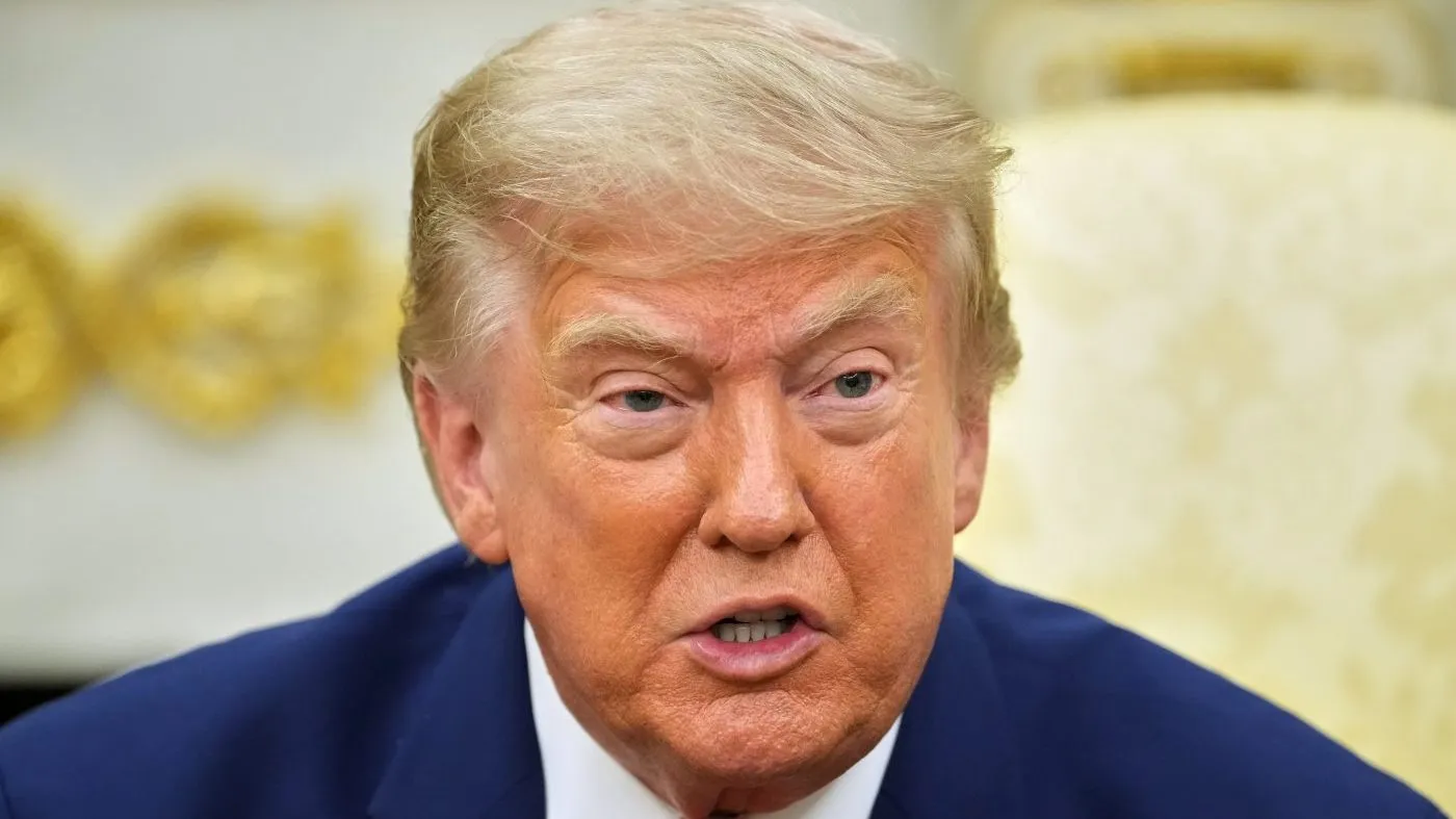 President Trump speaks during a meeting with Lebanese President Joseph Aoun on July 21, 2026, in the Oval Office at the White House in Washington.