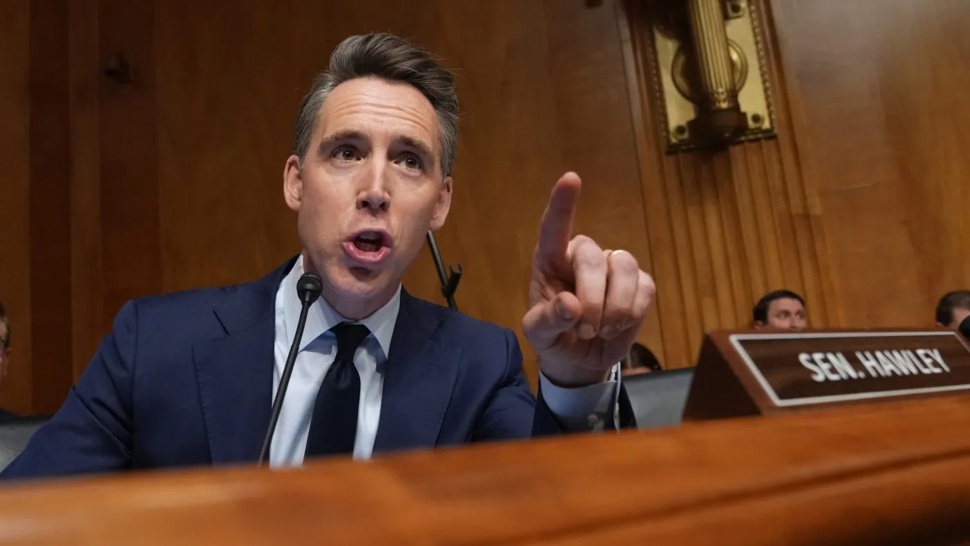 Sen. Josh Hawley (R-Mo.) speaks as Dr. Anthony Fauci appears before the Senate Homeland Security and Governmental Affairs Committee on July 29, 2026, at the Capitol in Washington.