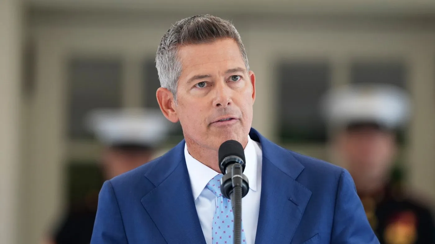 Transportation Secretary Sean Duffy speaks during an event to announce the Freedom Haulers initiative at the White House, July 30, 2026, in Washington.