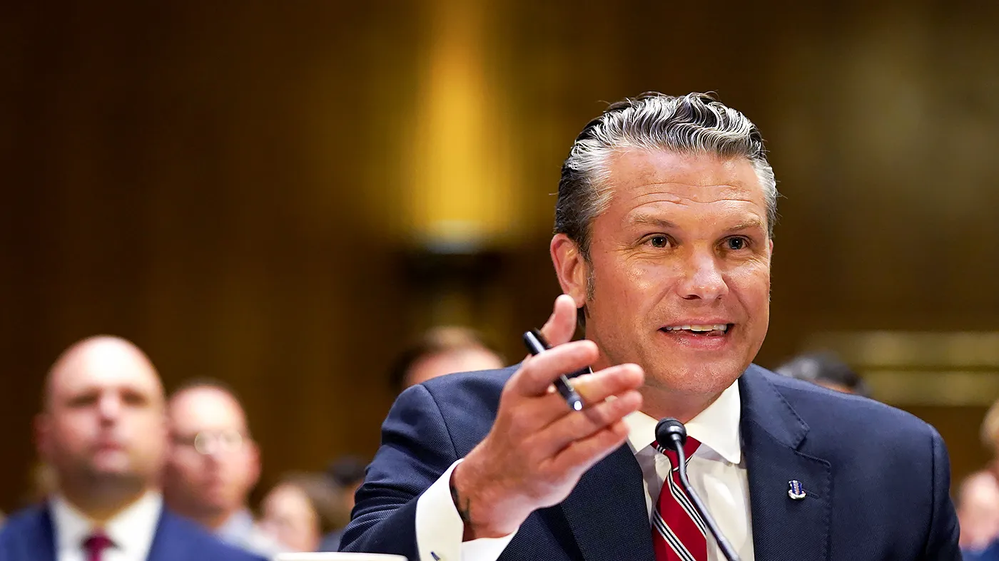 Defense Secretary Pete Hegseth answers questions during a Senate Appropriations Committee hearing to review of the President’s supplemental funding request on July 21, 2026.