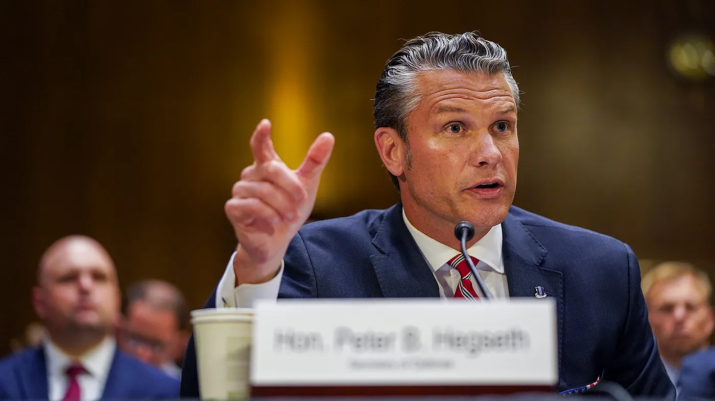 Defense Secretary Pete Hegseth answers questions during a Senate Appropriations Committee hearing to review of the President’s supplemental funding request on July 21, 2026.