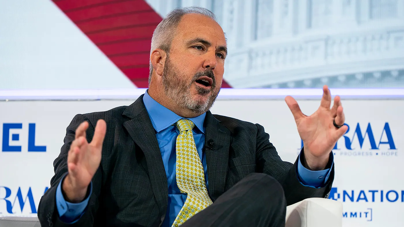 Republican National Committee Chair Joe Gruters is interviewed by NewsNation Washington correspondent Kellie Meyer about the upcoming midterm election during the second annual Hill Nation Summit at the Hamilton Hotel in Washington, D.C., on July 15, 2026.