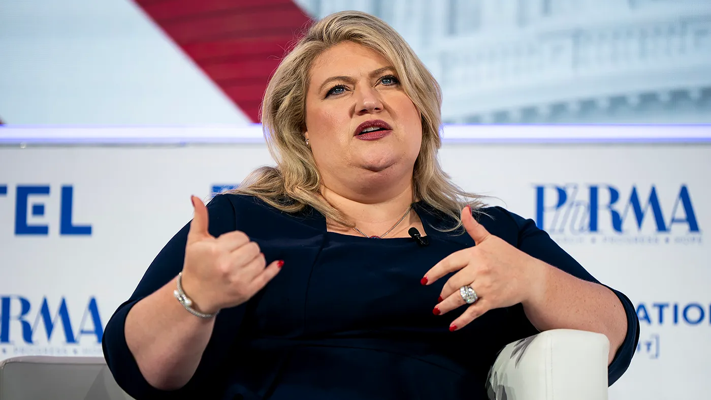 Rep. Kat Cammack (R-Fla.) and NewsNation Live anchor Connell McShane discuss innovation and regulation in emerging tech industry during the second annual Hill Nation Summit at the Hamilton Hotel in Washington, D.C., on July 15, 2026.