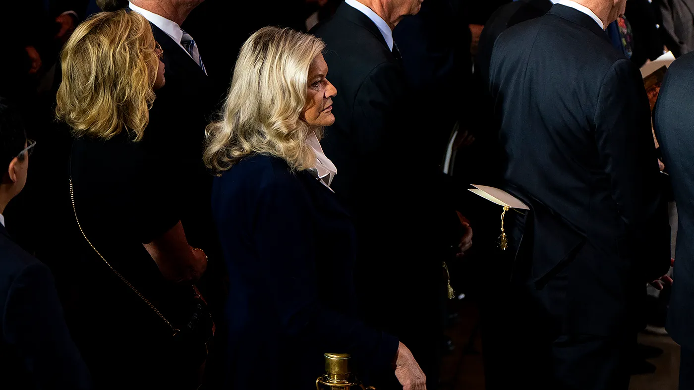 Sen. Cynthia Lummis (R-Wyo.) is seen before a Congressional tribute for the late Sen. Lindsey Graham (R-S.C.) at the U.S. Capitol in Washington, D.C., on Tuesday, July 28, 2026.