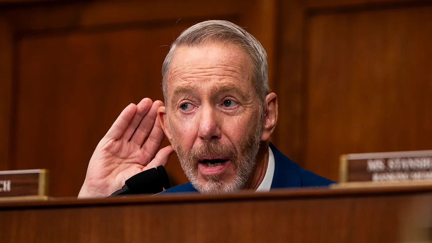 Rep. Stephen Lynch (D-Mass.) asks questions during a House Oversight and Government Reform subcommittee hearing to discuss the Smithsonian recent changes on July 21, 2026.