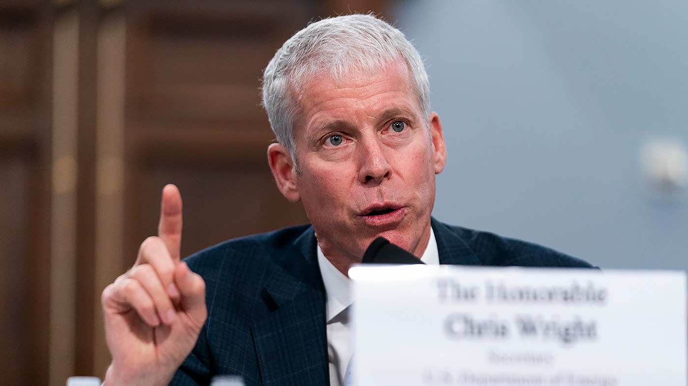 Energy Secretary Chris Wright speaks during a House Appropriations subcommittee hearing to give the agency’s F.Y. 2027 budget request on Wednesday, April 15, 2026.