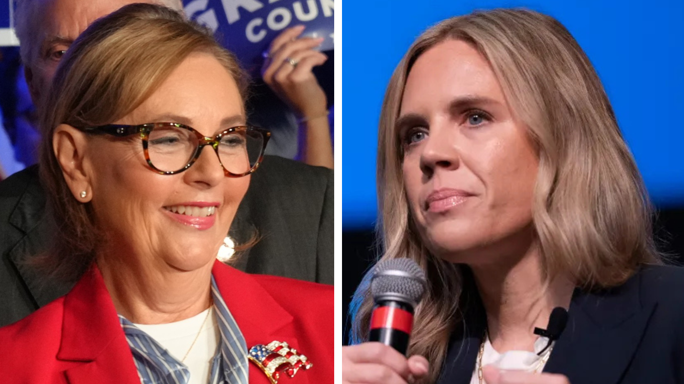 Sen. Darline Graham (R-S.C.) and South Carolina Democratic Senate nominee Annie Andrews. (AP Photo/Meg Kinnard/Getty Images/Sean Rayford)