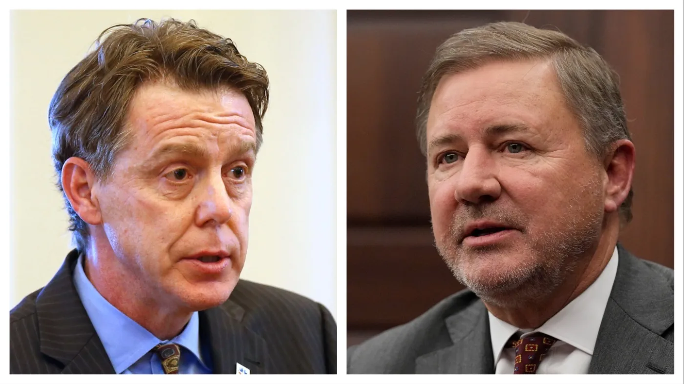 Mike Mazzei, left, and Gentner Drummond.