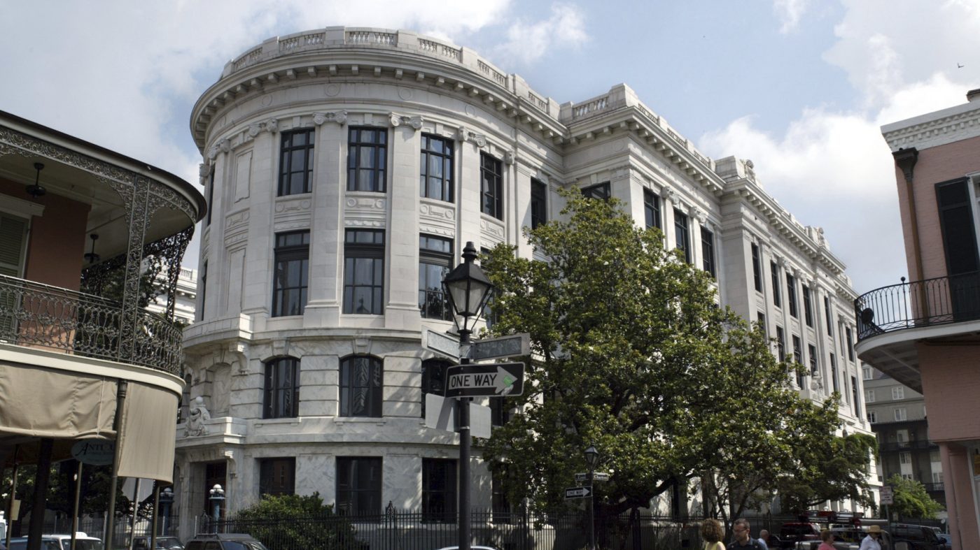 The rear view on Chartres Street of the newly renovated home of the Louisiana Supreme Court, located in the French Quarter, New Orleans, is photographed on May 10, 2004.