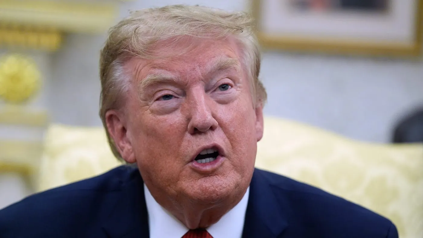 President Trump speaks as he meets with lifeguard Ryder Williams in the Oval Office of the White House, Aug. 17, 2026, in Washington.