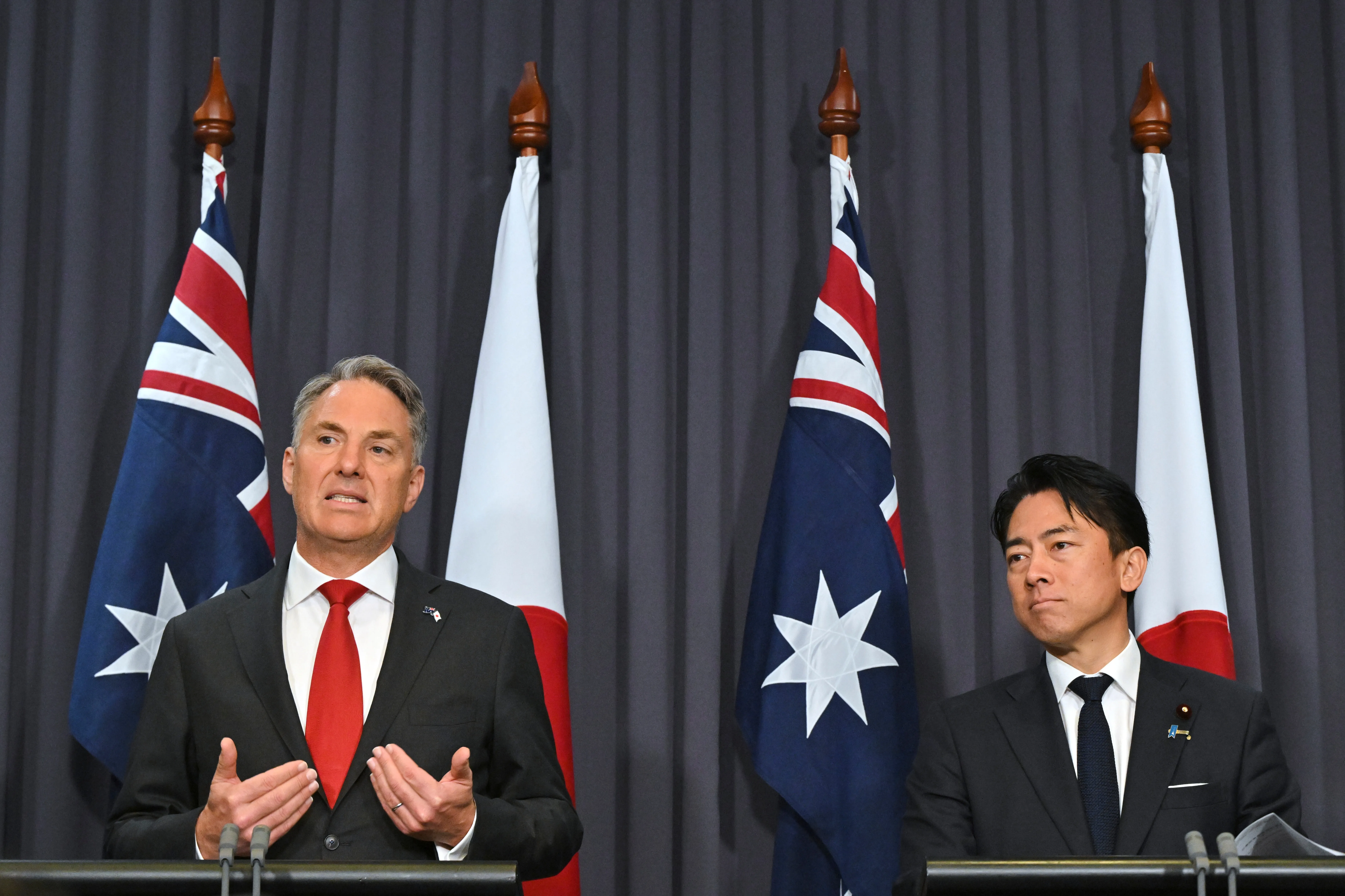 Australia’s Deputy Prime Minister Richard Marles and Japan’s Minister of Defense Koizumi Shinjiro.