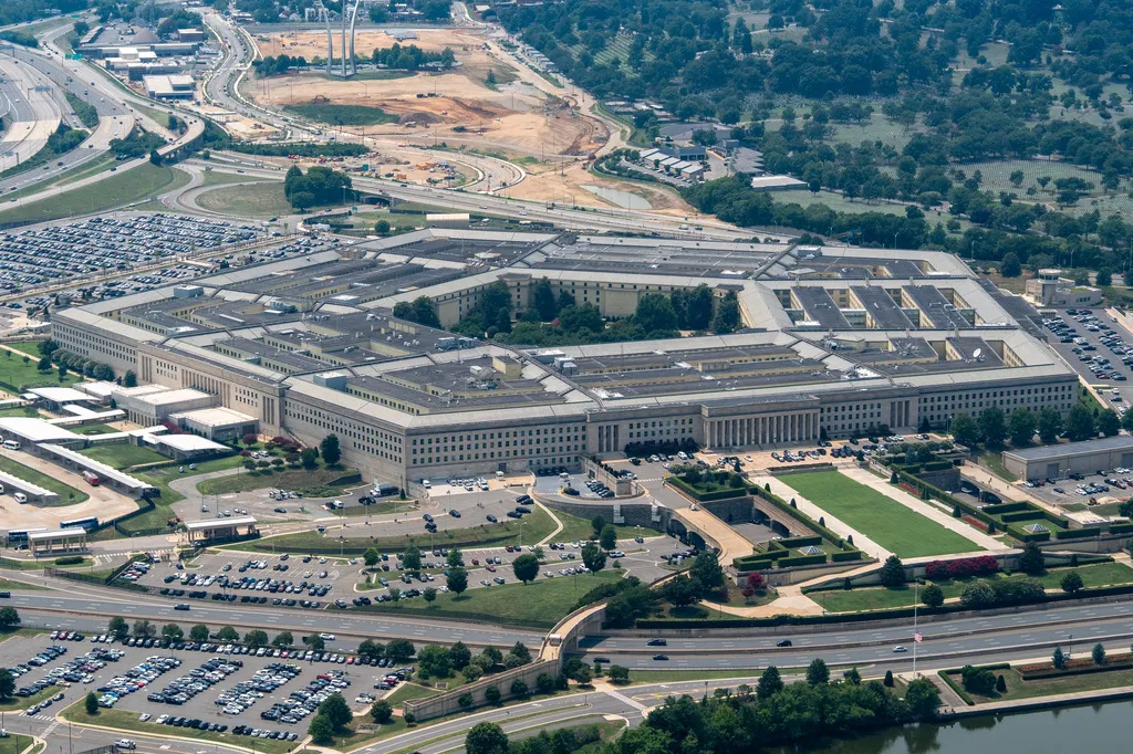 FILE – The Pentagon is seen from the air, July 15, 2026, in Washington. (AP Photo/Alex Brandon, File)