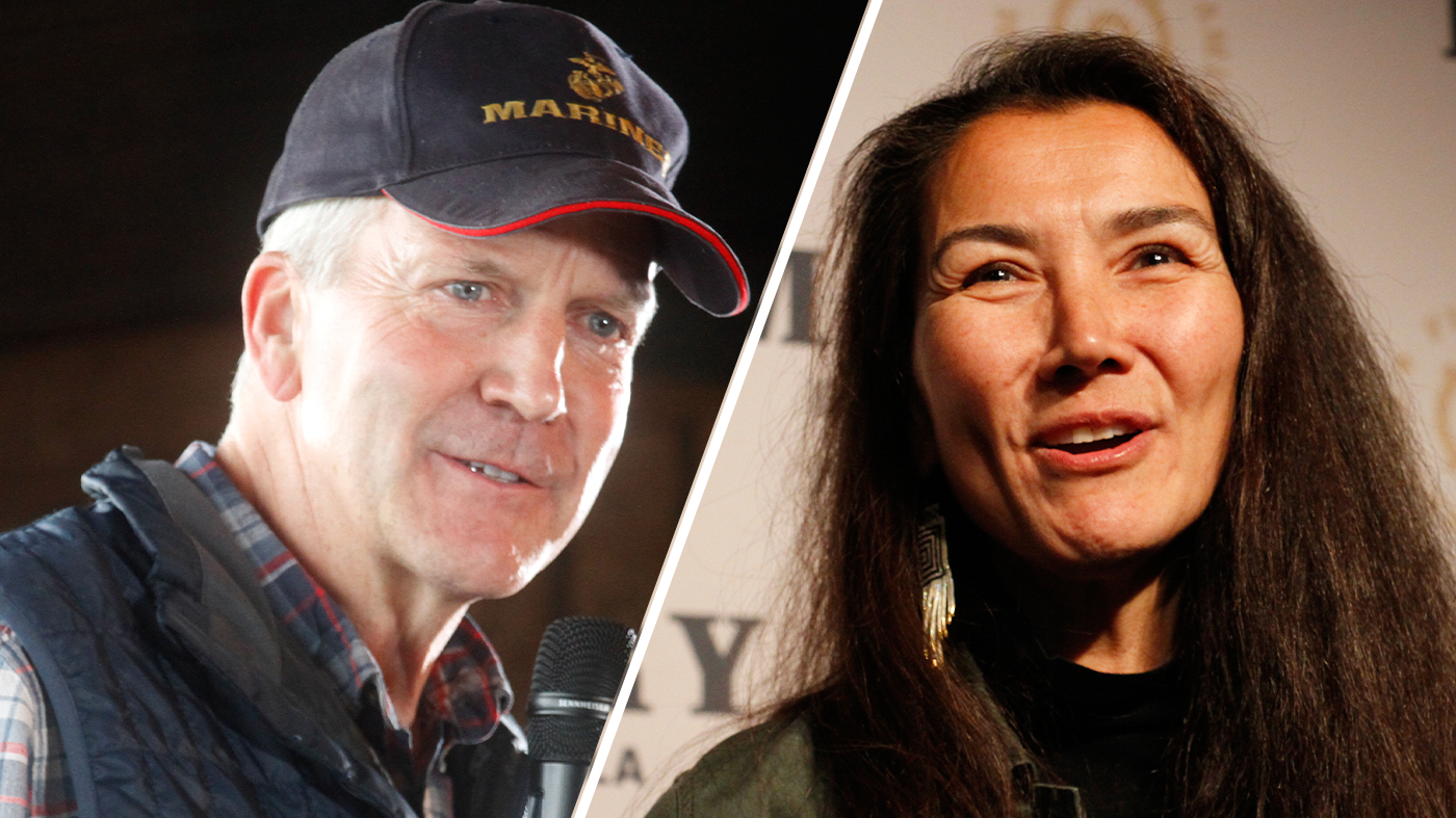 Sen. Dan Sullivan (R-Alaska) and former Rep. Mary Peltola (D-Alaska)