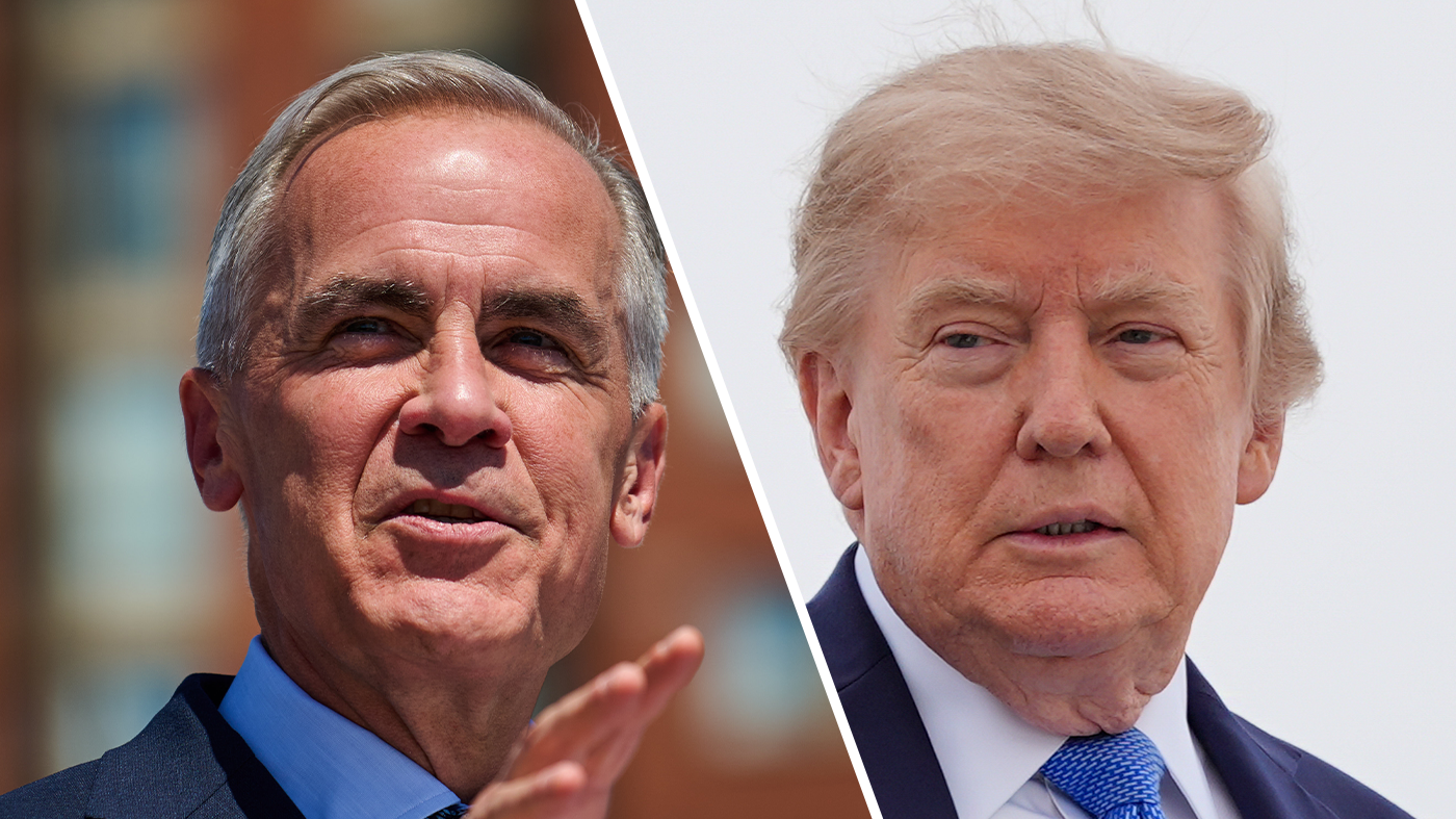 Canadian Prime Minister Mark Carney, left, and President Trump.