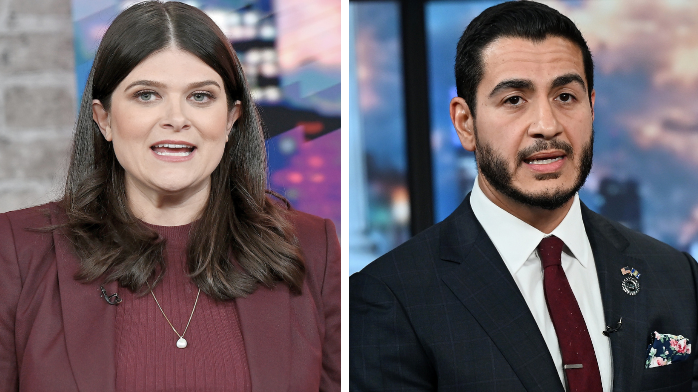 Michigan Senate candidates Rep. Haley Stevens (D-Mich.) and progressive Abdul El-Sayed. (Robin Buckson/Detroit News via AP, Pool)