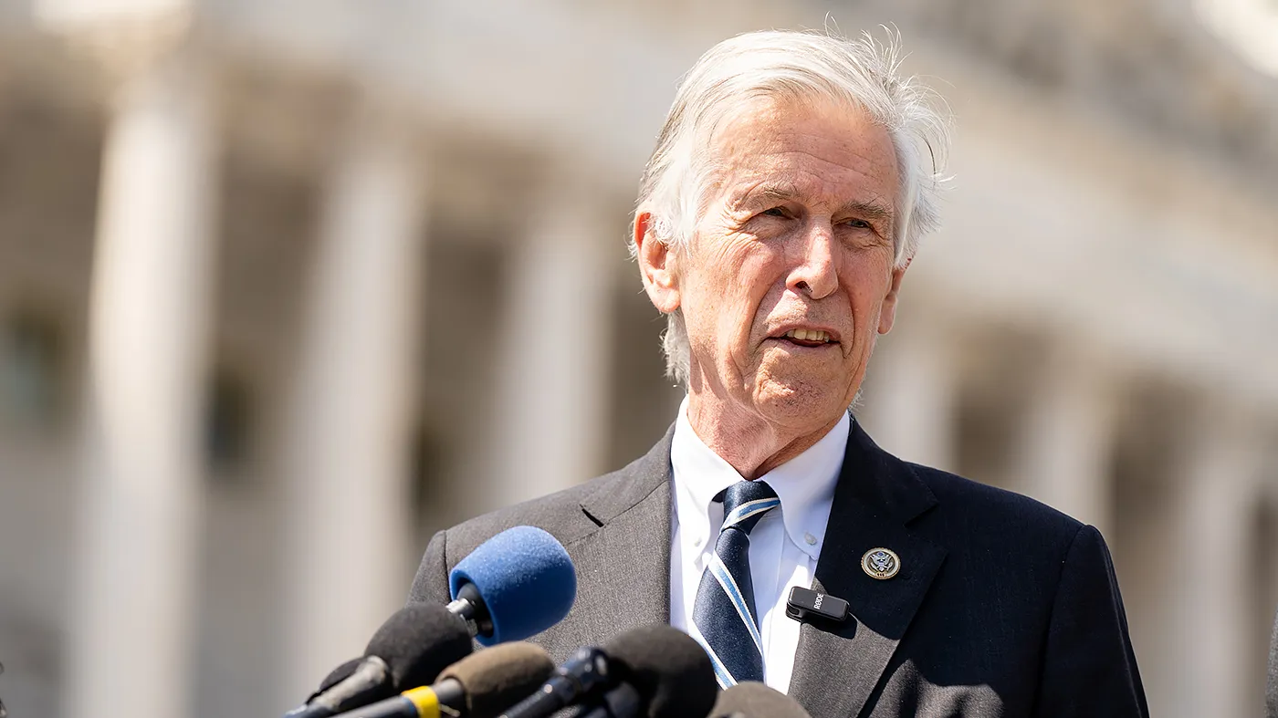 Rep. Don Beyer (D-Va.) addresses reporters during a press conference to discuss recent ICE activity in Northern Virginia at the U.S. Capitol in Washington D.C. on Wednesday, August 19, 2026.