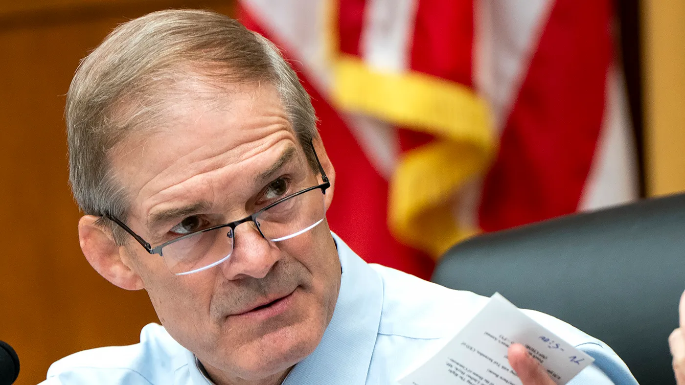 House Judiciary Committee Chairman Jim Jordan (R-Ohio) is seen during a markup of the Permanent Trump Secure Border Act on Tuesday, July 21, 2026.