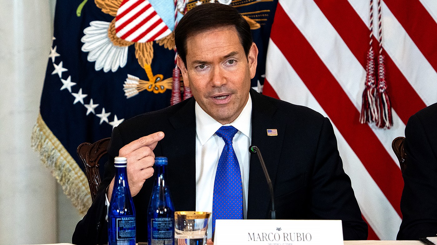 Secretary of State Marco Rubio speaks during a roundtable discussion on American mining at the State Department in Washington, D.C., on August 7, 2026.