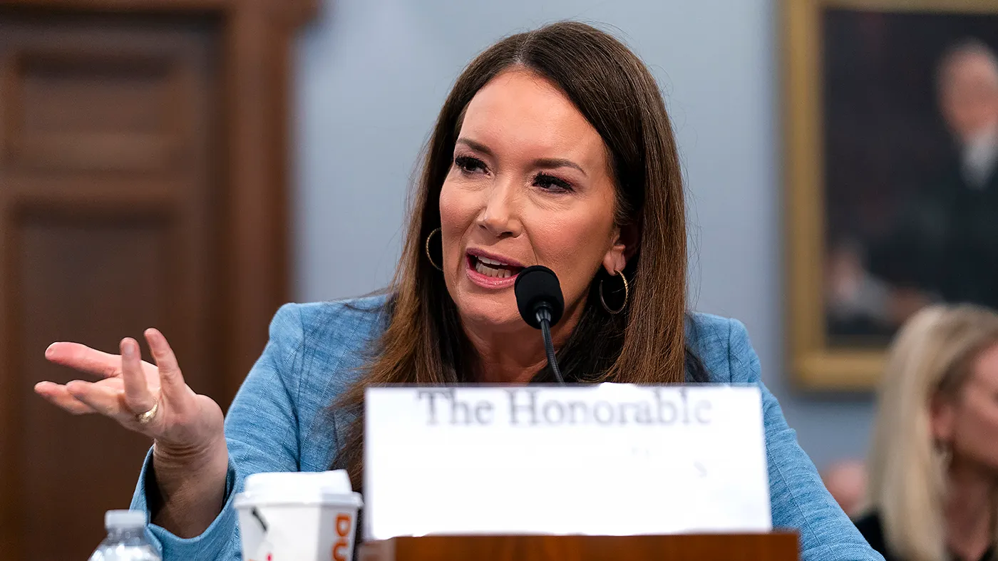 Secretary of Agriculture Brooke Rollins speaks during a House Appropriations subcommittee hearing to discuss the agency’s F.Y. 2027 budget request on Thursday, April 16, 2026.