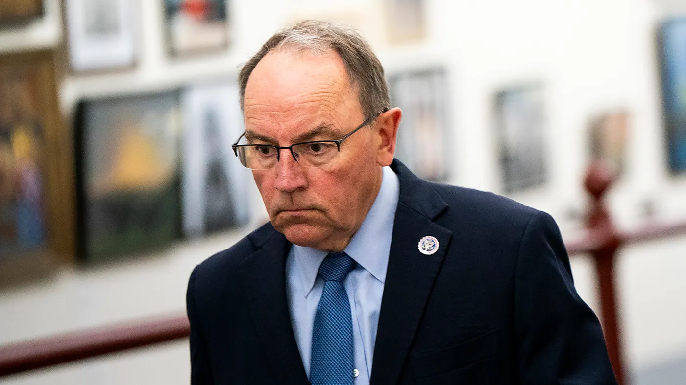 Rep. Tom Tiffany (R-Wis.) heads to the Capitol for the last series of votes before the August recess on July 23, 2026.