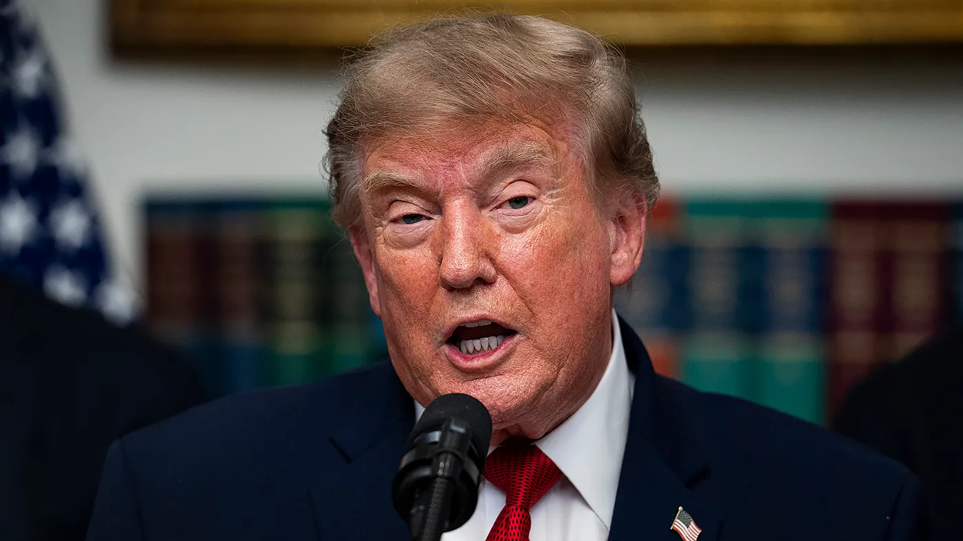 President Trump speaks during a meeting with technology leaders in the Roosevelt Room of the White House in Washington, D.C., on Wednesday, August 19, 2026.
