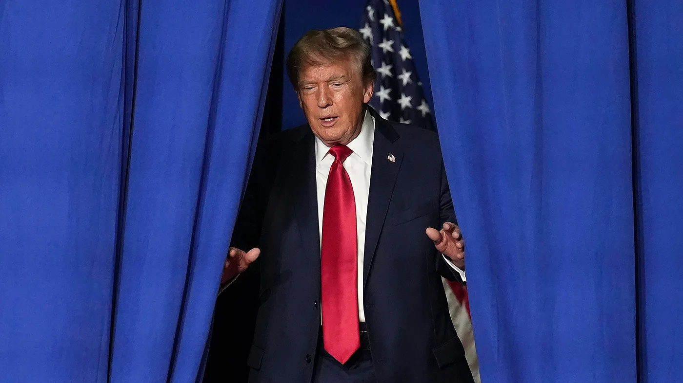 President Trump arrives to speak at a campaign rally for Sen. Darline Graham, (R-S.C.) at the Myrtle Beach Convention Center in Myrtle Beach, S.C., on Aug. 21, 2026.
