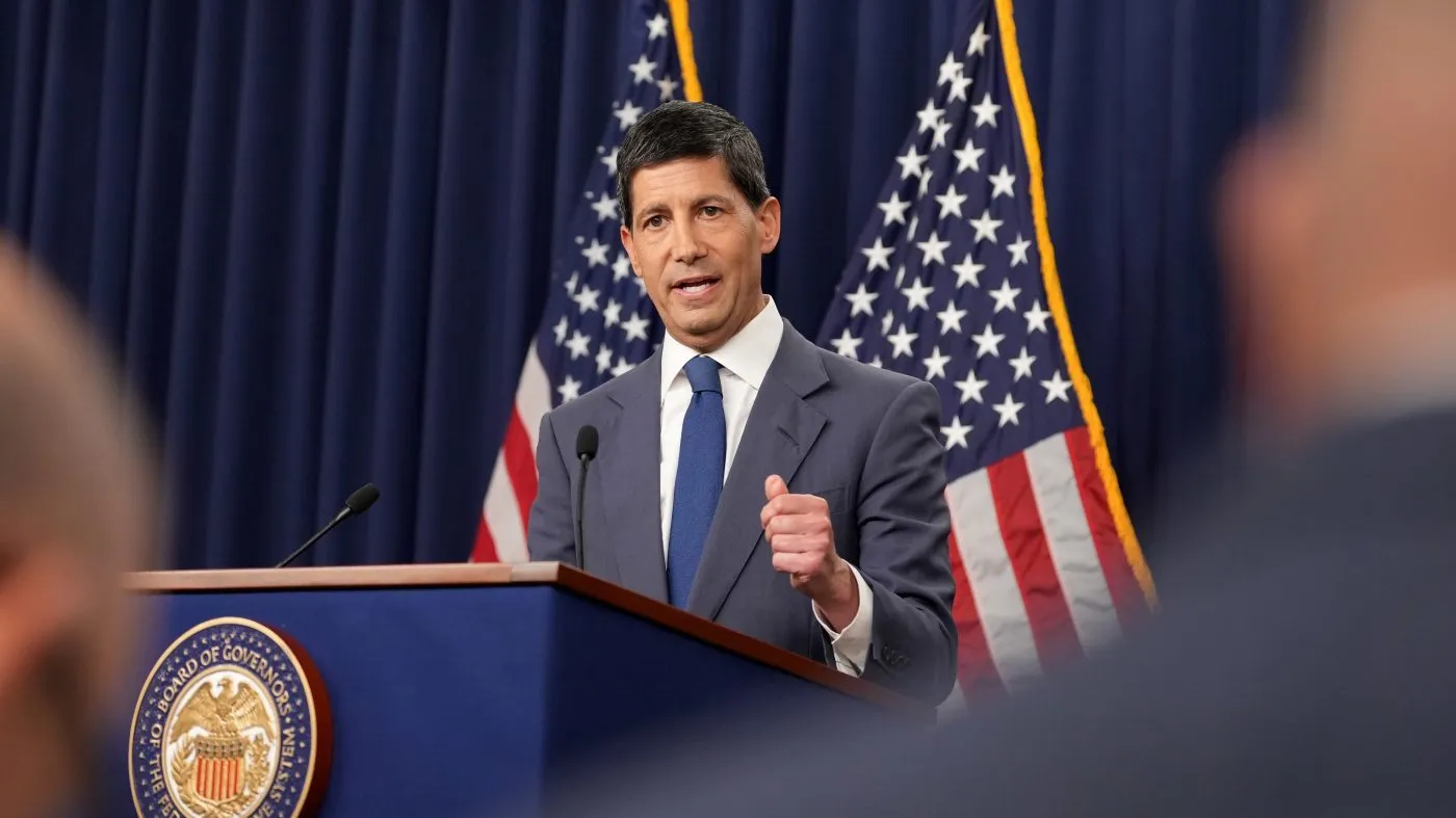 Federal Reserve Board Chairman Kevin Warsh speaks during a news conference at the Federal Reserve in Washington, Wednesday, July 29, 2026. (AP Photo/Mark Schiefelbein)