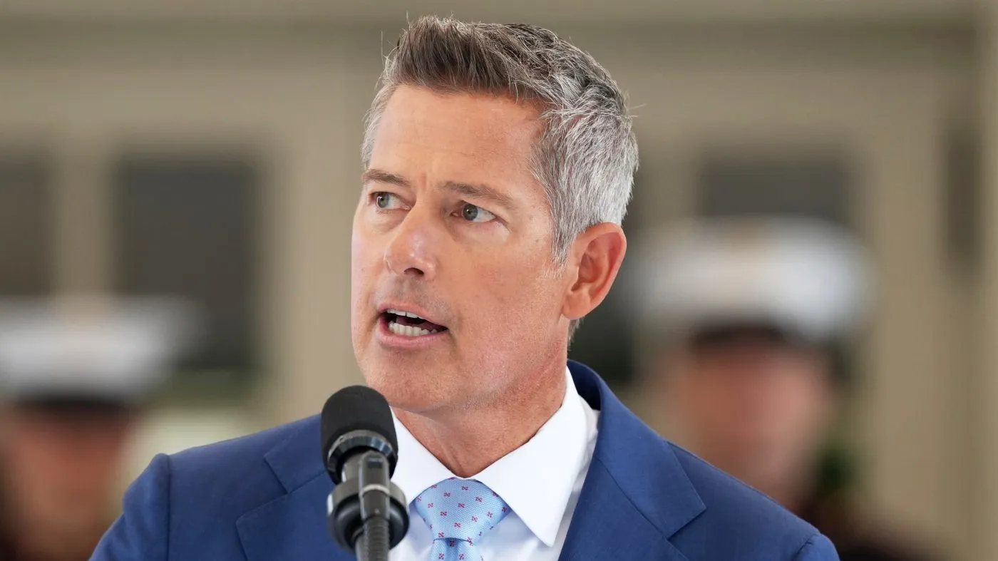 Transportation Secretary Sean Duffy speaks during an event to announce the Freedom Haulers initiative at the White House, July 30, 2026, in Washington.