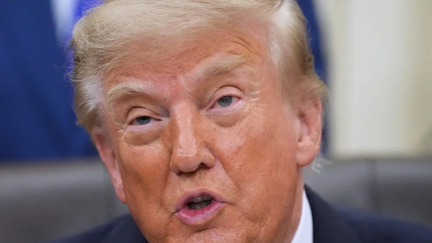 President Donald Trump speaks in the Oval Office of the White House during a meeting with travel executives, Wednesday, Sept. 2, 2026, in Washington. (AP Photo/Jacquelyn Martin)